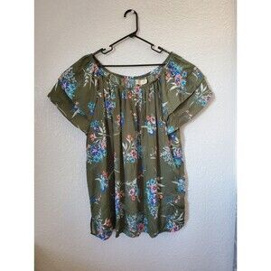 Womens Plus Top  Womens Top Terra Sky 3X 24W-26W Womens Green floral Top used